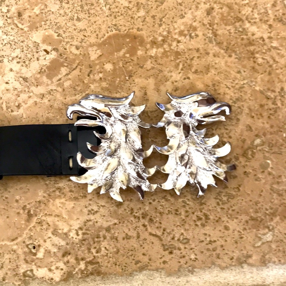 Valentino Belt; Size 30; Black Leather